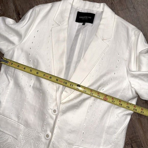 Lafayette 148 • Linen Lace 2 Button Blazer - Picture 5 of 13